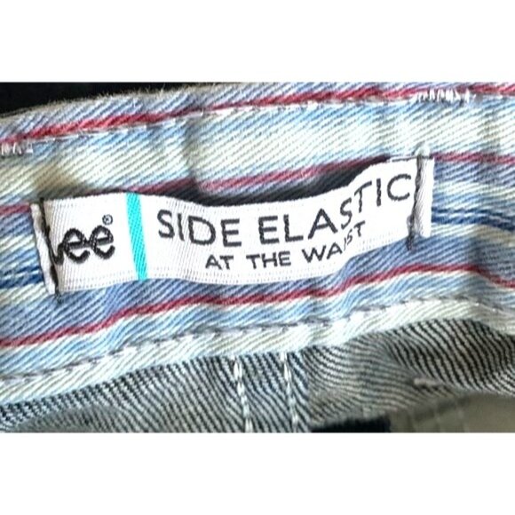 Lee Womens Side Elastic Medium Blue Denim Jeans 4M Cotton/Spandex - Picture 2 of 11